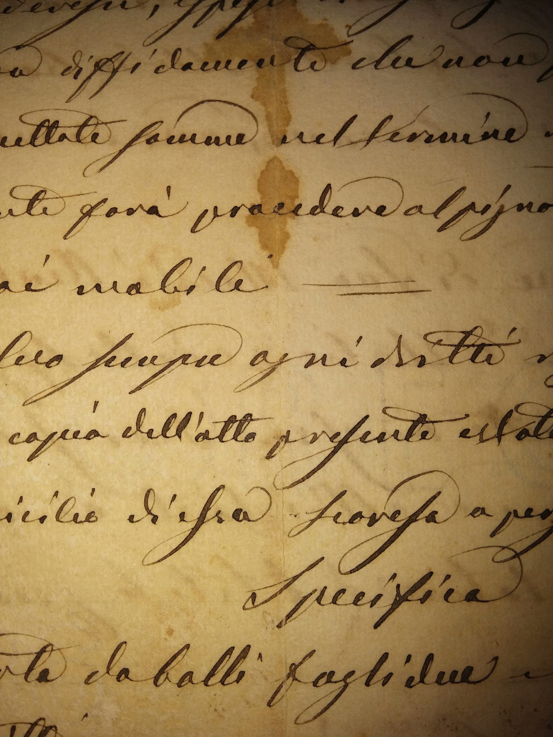 a close up of a letter